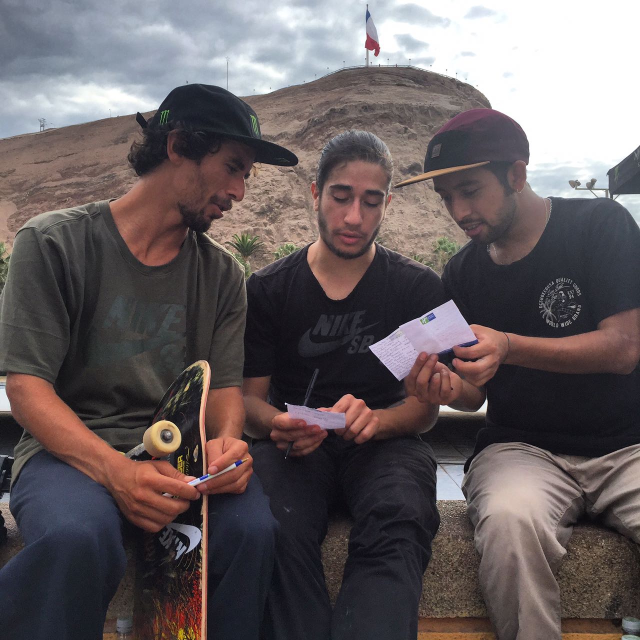 Stavros Razis, Juan Carlos Aliste y Christian Elizondo
